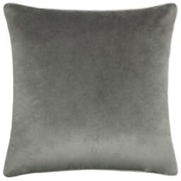 Rackhams Meridian Velvet Cushion Cover - Charcoal/Dove - 45cm x 45cm - Charcoal/Dove - 100% Polyester - thumbnail 2