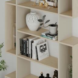 Rackhams Mito Modern Freestanding & Wall Mounted Bookcase Sonoma 5-Tier Display Unit Tall for Home & Office 161cm - Oak Anthracite Grey - thumbnail 4
