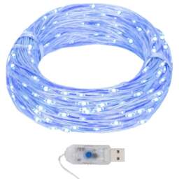 Rackhams LED Micro Fairy String Lights 40m 400 LED Blue 8 Function