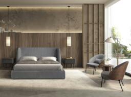 Rackhams Bed in Dark Grey Fabric 7145 - thumbnail 4