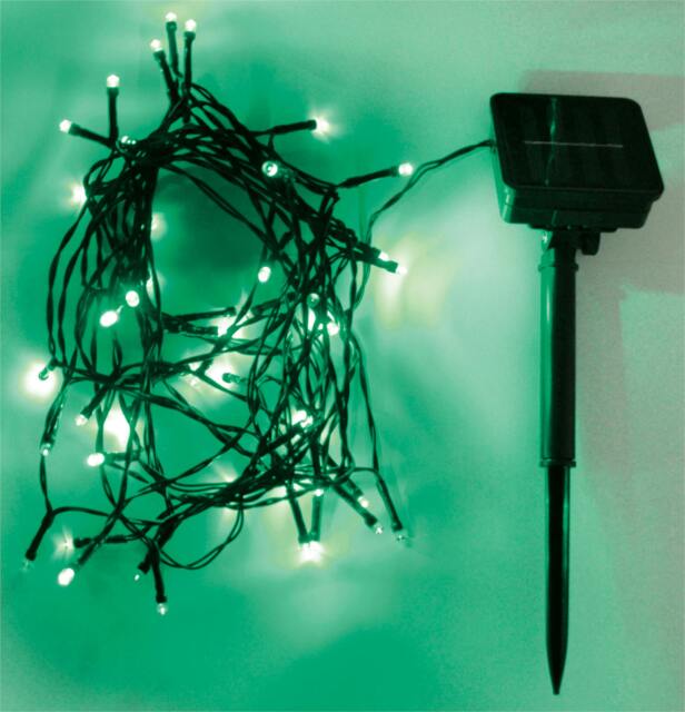 Rackhams 200Led Solar String Light Grn
