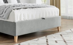 Rackhams Rhodes Grey Velvet Ottoman Bed Double - Double - thumbnail 5