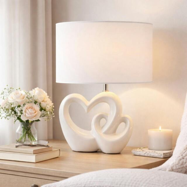 Rackhams Link White Ceramic Table Lamp - image 1