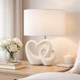 Rackhams Link White Ceramic Table Lamp
