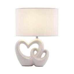 Rackhams Link White Ceramic Table Lamp - thumbnail 2