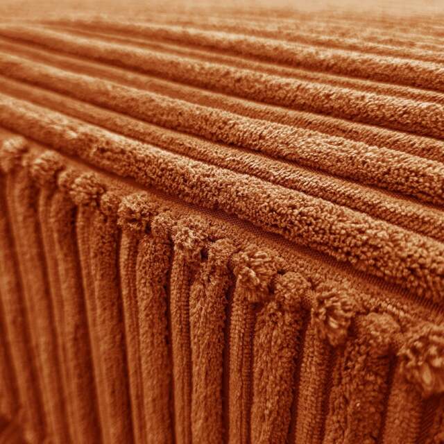 Rackhams Bishop U-Shaped Jumbo Cord Sofa - Scatter Back - Orange - image 1