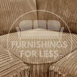 Rackhams Bishop U-Shaped Jumbo Cord Sofa - Scatter Back - Orange - thumbnail 3