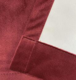 "Rackhams Red 100% Blackout Luxury Supersoft Velvet Thermal Tape Top Curtains for Living Room & Bedrooms - 46"" (117cm) Width x 54"" (137cm) Drop" - thumbnail 4