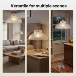 Rackhams Ceiling Light Shade Pendant Glass Lamp Bistro Adjustable Clear Color - thumbnail 6
