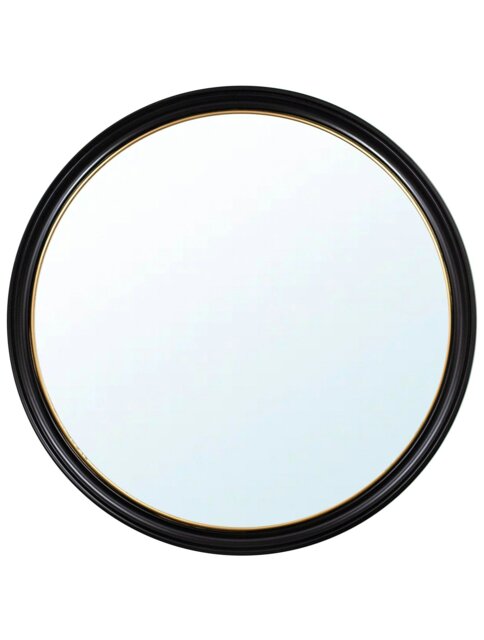 Rackhams Round Mirror - Black and Gold - 120 x 20cm - Oxford Round - image 1