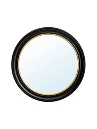 Rackhams Round Mirror - Black and Gold - 120 x 20cm - Oxford Round - thumbnail 2