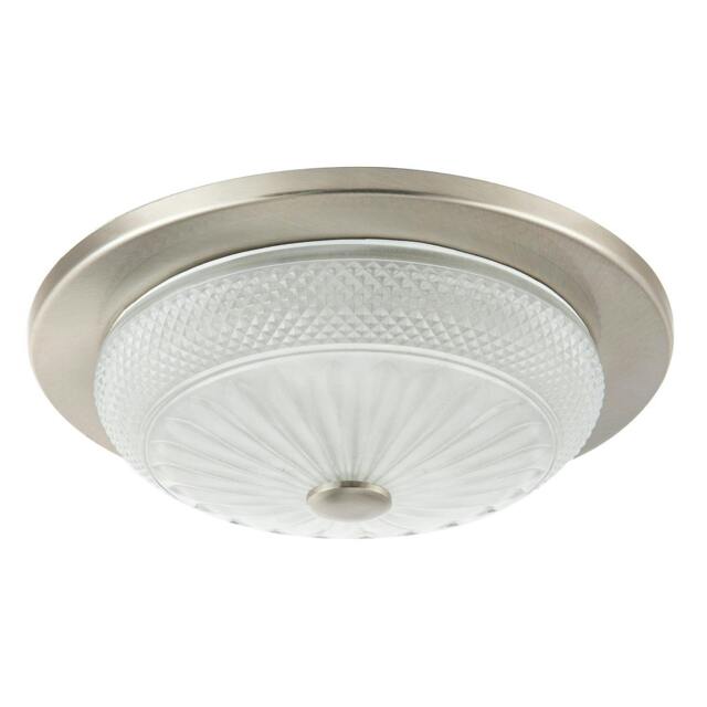 Rackhams Modern Bathroom Ceiling Light Fitting with Frosted White Moulded Glass - image 1