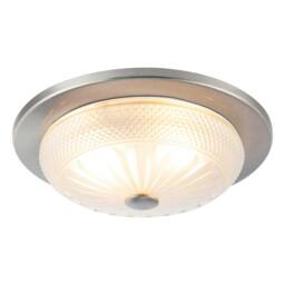 Rackhams Modern Bathroom Ceiling Light Fitting with Frosted White Moulded Glass - thumbnail 2