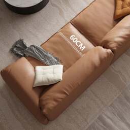 Rackhams Otto L411 Three Seater, Four Seater, Modular Sofa, Leathaire - Brown - Three Seater 240cm - No Ottoman - thumbnail 3