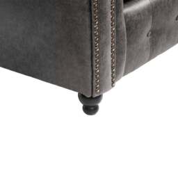 Rackhams Oakland Suede Sofa 3+2 Seater Fabric Sofa in Charcoal Black - 3 Seater - thumbnail 3