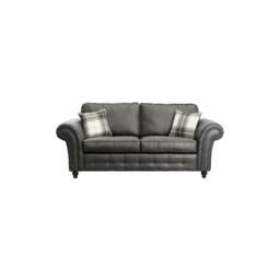 Rackhams Oakland Suede Sofa 3+2 Seater Fabric Sofa in Charcoal Black - 3 Seater
