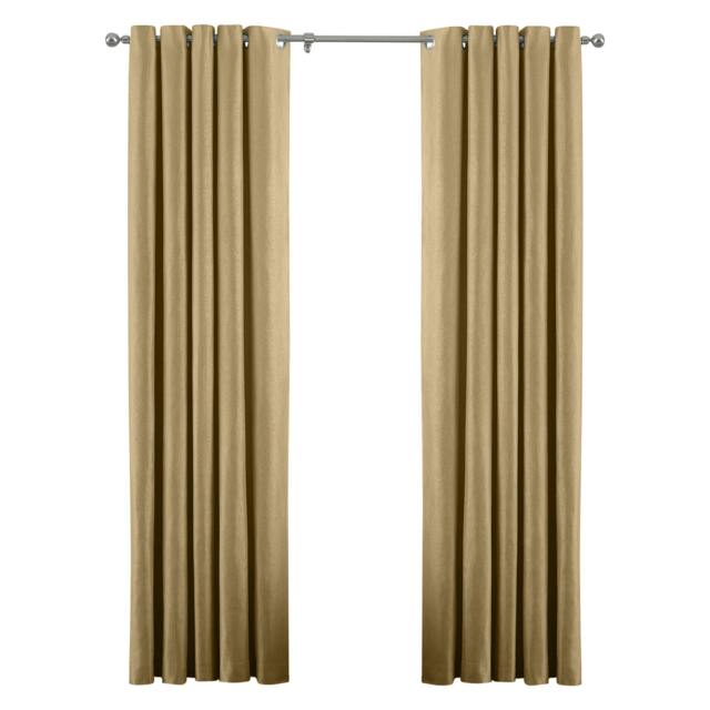 Rackhams Atlantic Eyelet Ringtop Curtains - Ochre - 229 x 137cm - Ochre - 100% Polyester - image 1