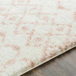 Rackhams Aliyah Shag-Global Pink Ivory Plush Soft Pile Rug - 200 x 275 cm - thumbnail 3