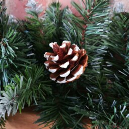 Rackhams 270cm x 25cm Samuel Alexander Snow King Fir Christmas Garland with Pine Cones - thumbnail 2