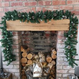 Rackhams 270cm x 25cm Samuel Alexander Snow King Fir Christmas Garland with Pine Cones - thumbnail 4
