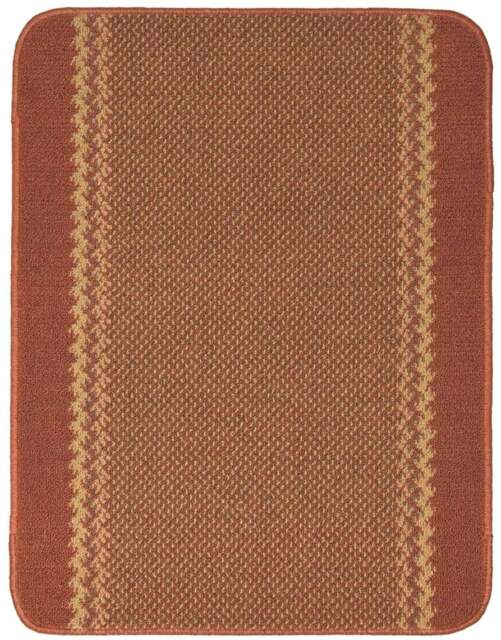Rackhams Washable Designer Bordered Terra Rug - 116T - 67X100 cm - image 1