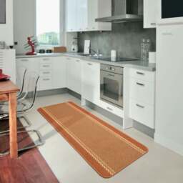 Rackhams Washable Designer Bordered Terra Rug - 116T - 67X100 cm - thumbnail 6