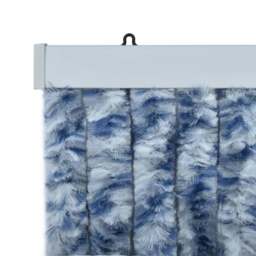 Rackhams Insect Curtain Blue, White and Silver 56x185 cm Chenille - thumbnail 5