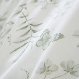Rackhams Thea Floral 200 Thread Count Cotton Reversible Duvet Cover Set Green - King - Green - thumbnail 4