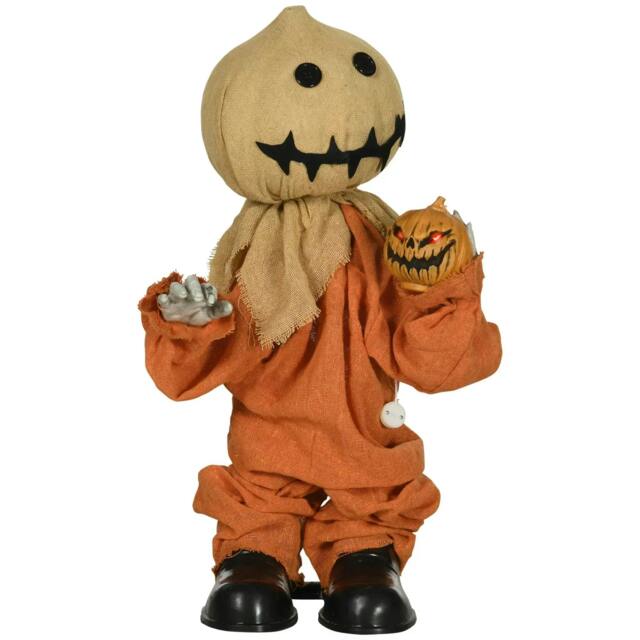 Rackhams 77cm Halloween Scarecrow Decoration, Outdoor Activated Prop with Light Up Eyes, Sound Activated - image 1