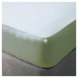 Rackhams Cotton Fitted Sheet - Apple Green - Apple Green - Narrow Double - 100% Cotton - thumbnail 1