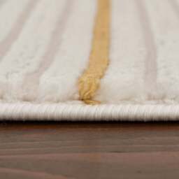 Rackhams Carmel Cream-Gold Geometric Rug - 6040 - 80X150 cm - thumbnail 4