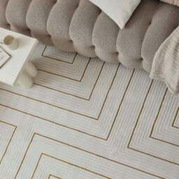 Rackhams Carmel Cream-Gold Geometric Rug - 6040 - 80X150 cm - thumbnail 6