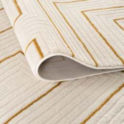 Rackhams Carmel Cream-Gold Geometric Rug - 6040 - 80X150 cm - thumbnail 3