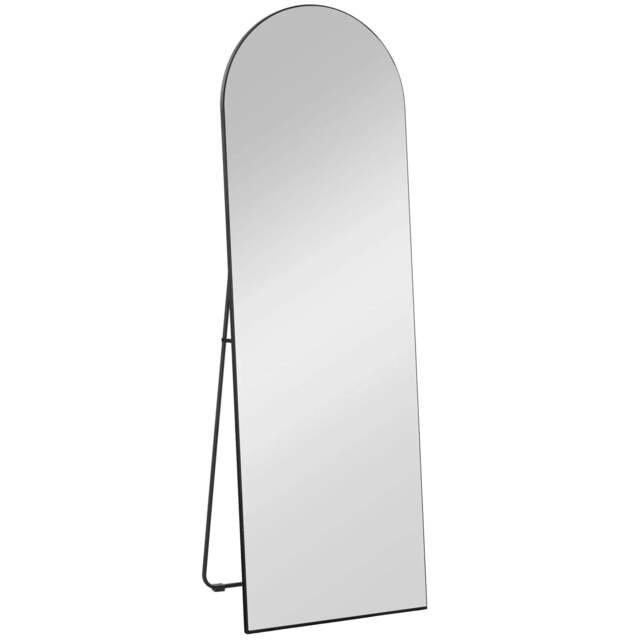 Rackhams 150cm Arched Full Length Mirror - Black