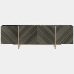 Rackhams Edge Sideboard with Eucalyptus Veneer & Marble Top