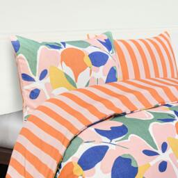 Rackhams Luxury Super Soft Reversible Abstract Floral Duvet Cover With Pillowcase - King (220cm x 230cm) - thumbnail 3