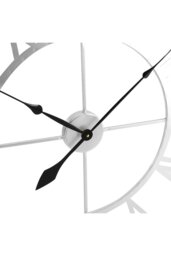 Rackhams 80cm Dia Silver Roman Numerals Metal Wall Clock - Silver - thumbnail 2