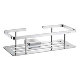 Rackhams Polished Chrome Shower Basket for Shower Riser Rail - thumbnail 1