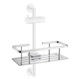 Rackhams Polished Chrome Shower Basket for Shower Riser Rail - thumbnail 2