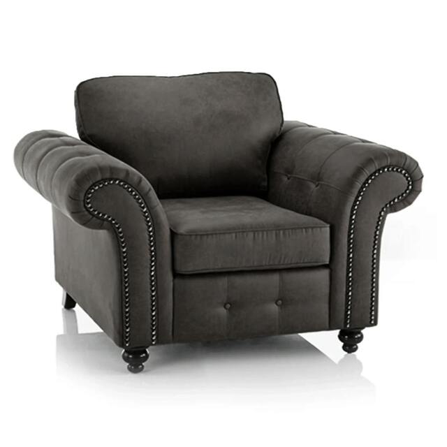 Rackhams Oakland Living Room Furniture Range - Vintage Black - Armchair - image 1