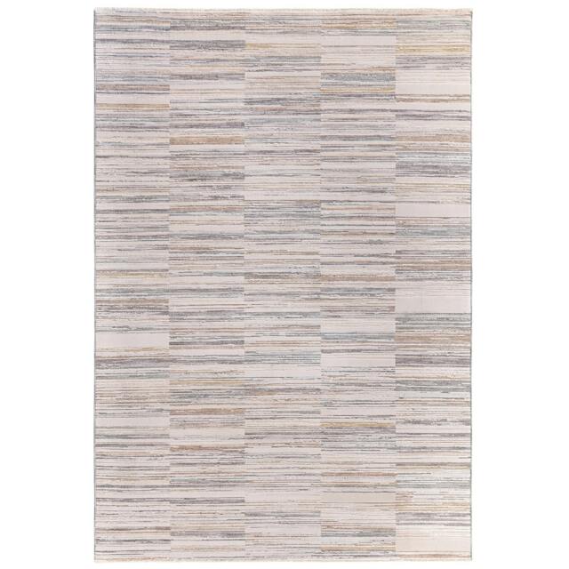 Rackhams Anders AN09 Grey Stripe Rug - 160x240cm - image 1