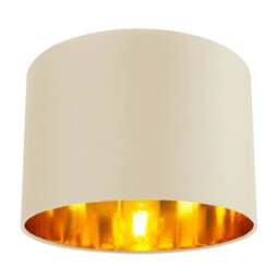 "Rackhams Contemporary Cream Cotton 10"" Table/Pendant Lamp Shade with Shiny Copper Inner"