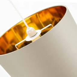 "Rackhams Contemporary Cream Cotton 10"" Table/Pendant Lamp Shade with Shiny Copper Inner" - thumbnail 4
