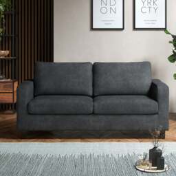 Rackhams York Grey Turin Fabric 3 Seater Sofa