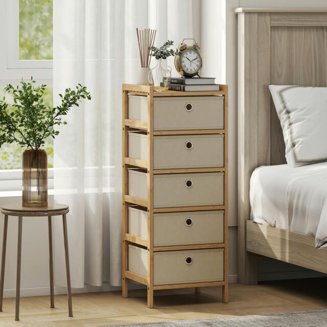 Rackhams Chest of Drawers, 4 Drawers Dresser with Bamboo Frame - image 1