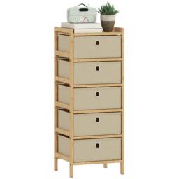 Rackhams Chest of Drawers, 4 Drawers Dresser with Bamboo Frame - thumbnail 3