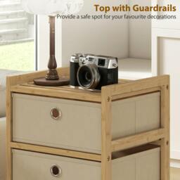 Rackhams Chest of Drawers, 4 Drawers Dresser with Bamboo Frame - thumbnail 6