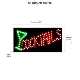 Rackhams Led Bar Sign Cocktail Drinks Pub Club Window Shop Display Light Lamp 48cmx24cm - Led bar Sign - thumbnail 3