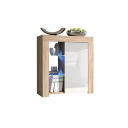 Rackhams Distinctive 83cm Cabinet Cupboard Sideboard with White High Gloss Door and Free LED Lights - thumbnail 2