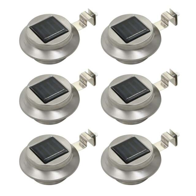 Rackhams Outdoor Solar Lamps 6 pcs LED Round 12 cm White